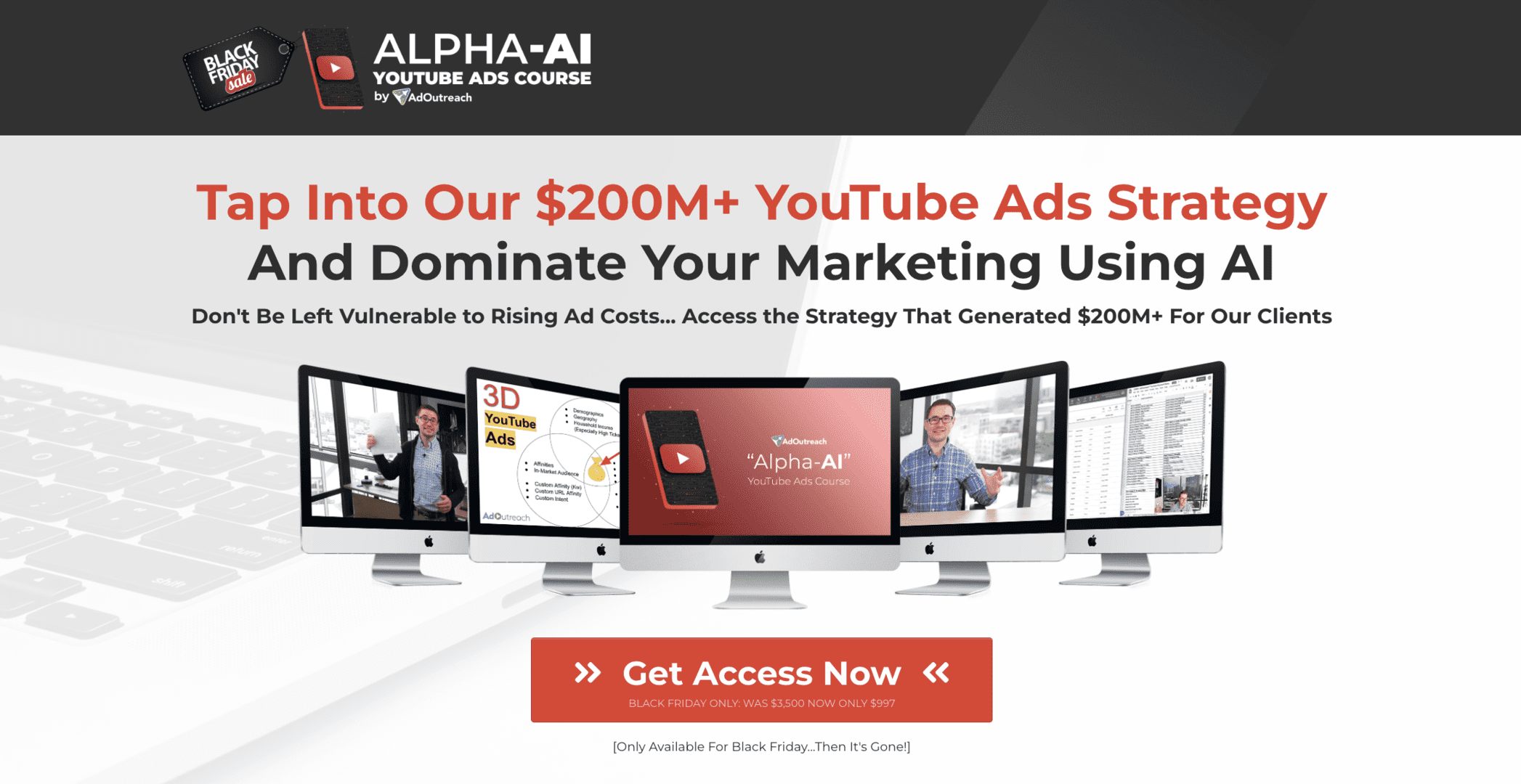 aleric heck alpha ai youtube ads course 6525a92064dce