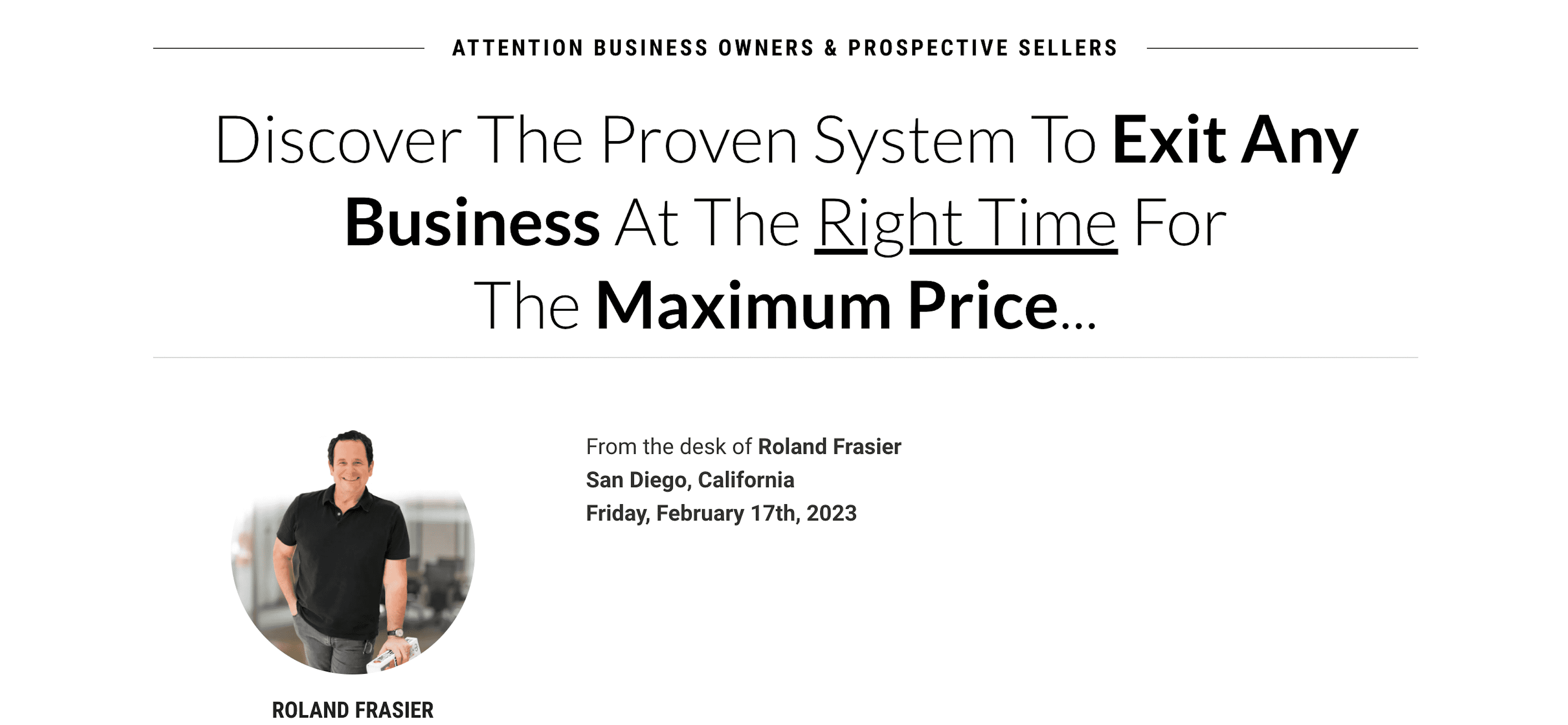 roland frasier exit ready platinum 6525ae91e7492